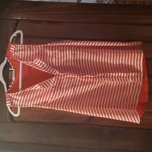 Striped Sleeveless Blouse